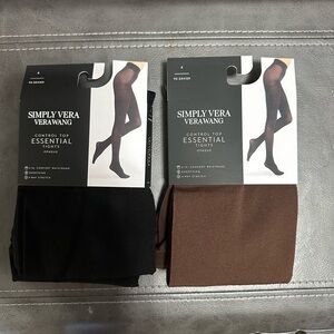 NWT Simply Vera tights.  Black and Brown.  sz 4